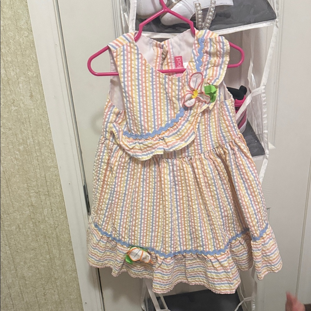 Colorful Striped Baby Dress
